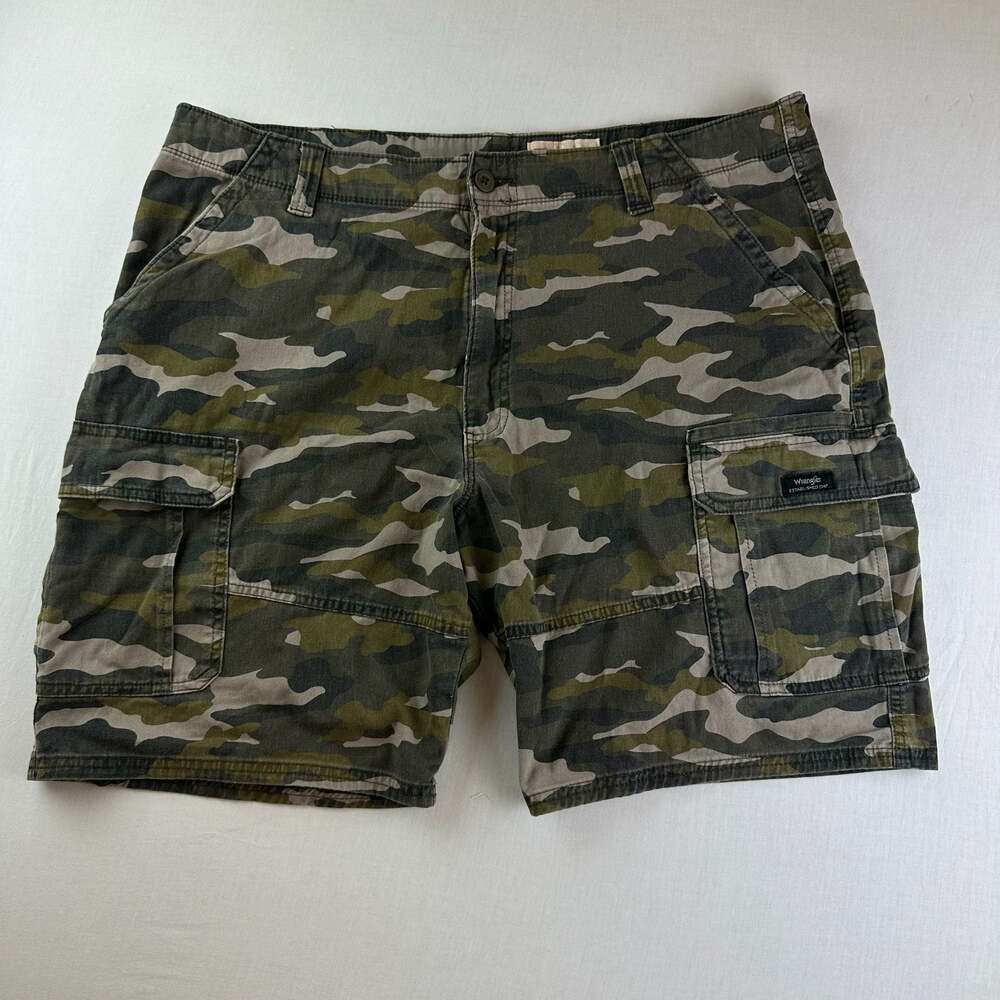 Wrangler Men's Relaxed Fit Camo Cargo Shorts